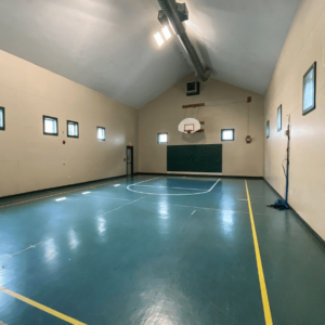 The basketball court at Swift River