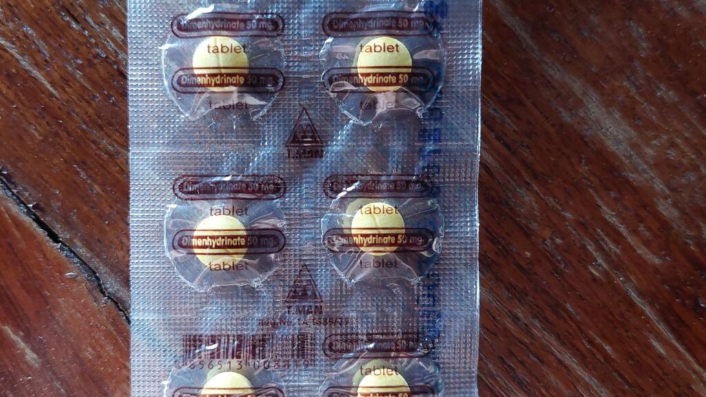 One form of dramamine tablets