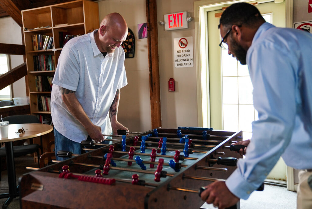 Swift River alumni at a campus event