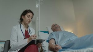 Patient resting during medically supervised detox at Swift River